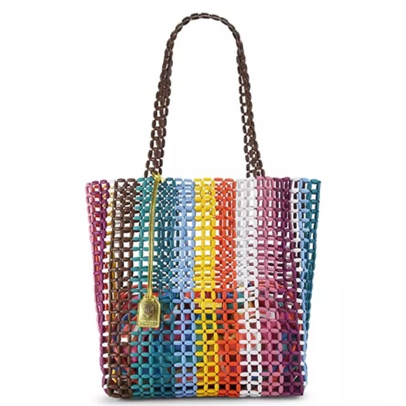 Kurt Geiger Colorful Beaded Kensington Tote Bag NWT - Picture 1 of 11